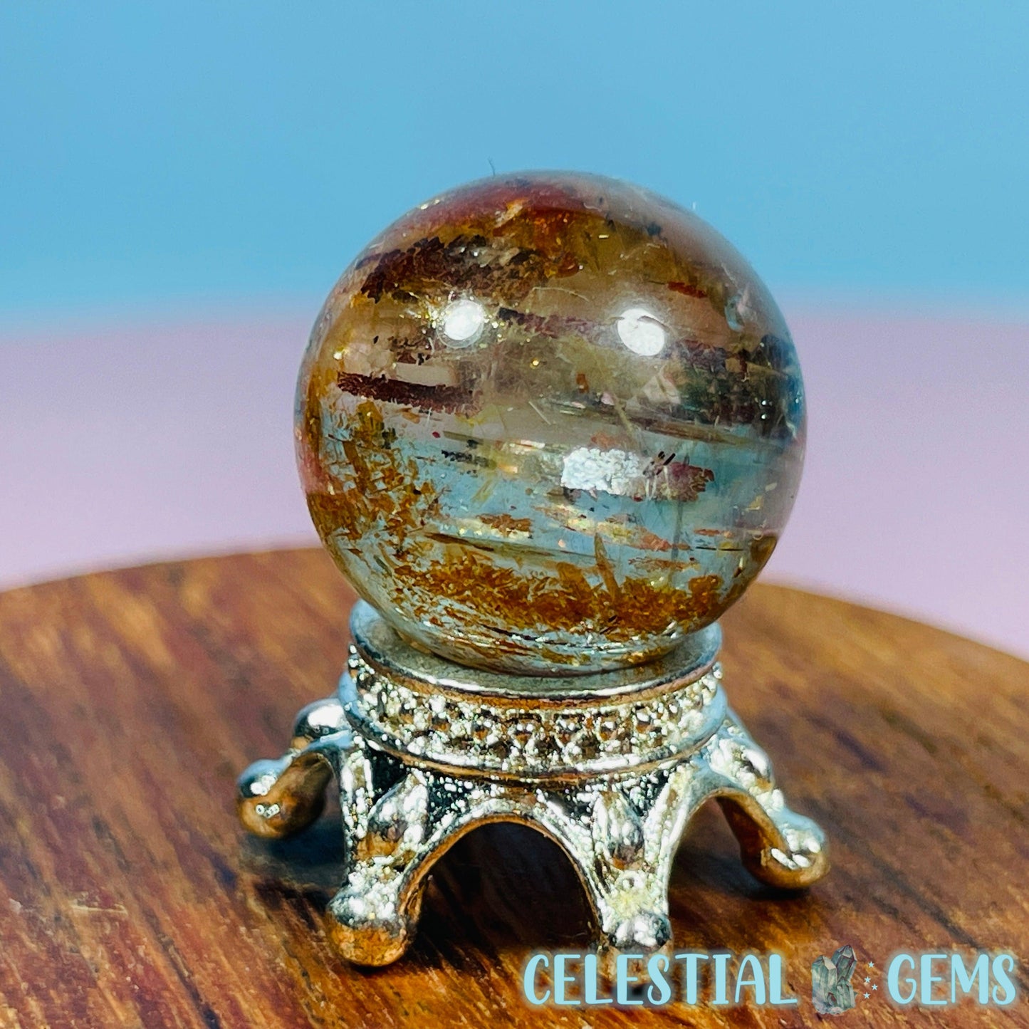 AAA Grade RARE Green Oligoclase + Arusha Sunstone Polished Mini Sphere (Video)