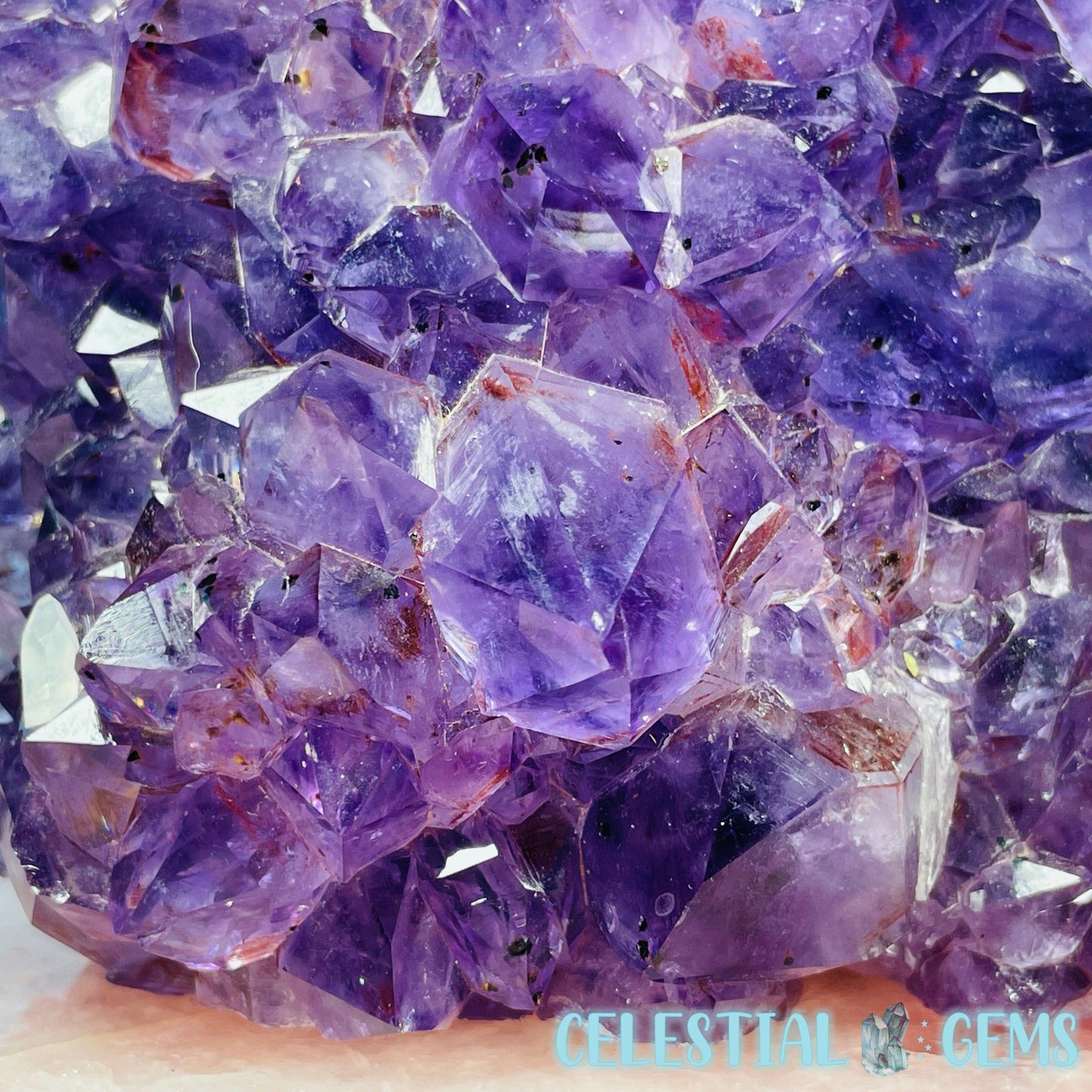 Dark Amethyst Large Cluster Freeform (with baby Quartz)