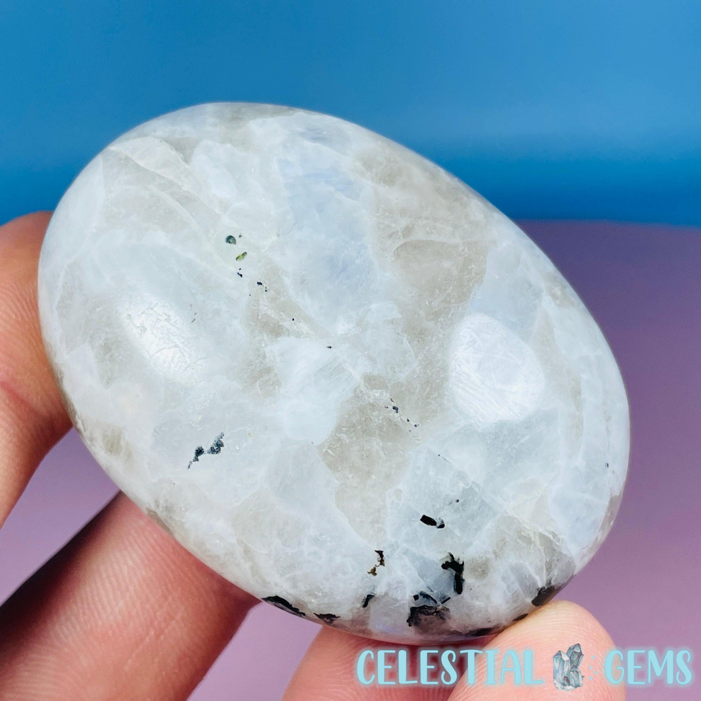 Rainbow Moonstone Palmstone (Video)