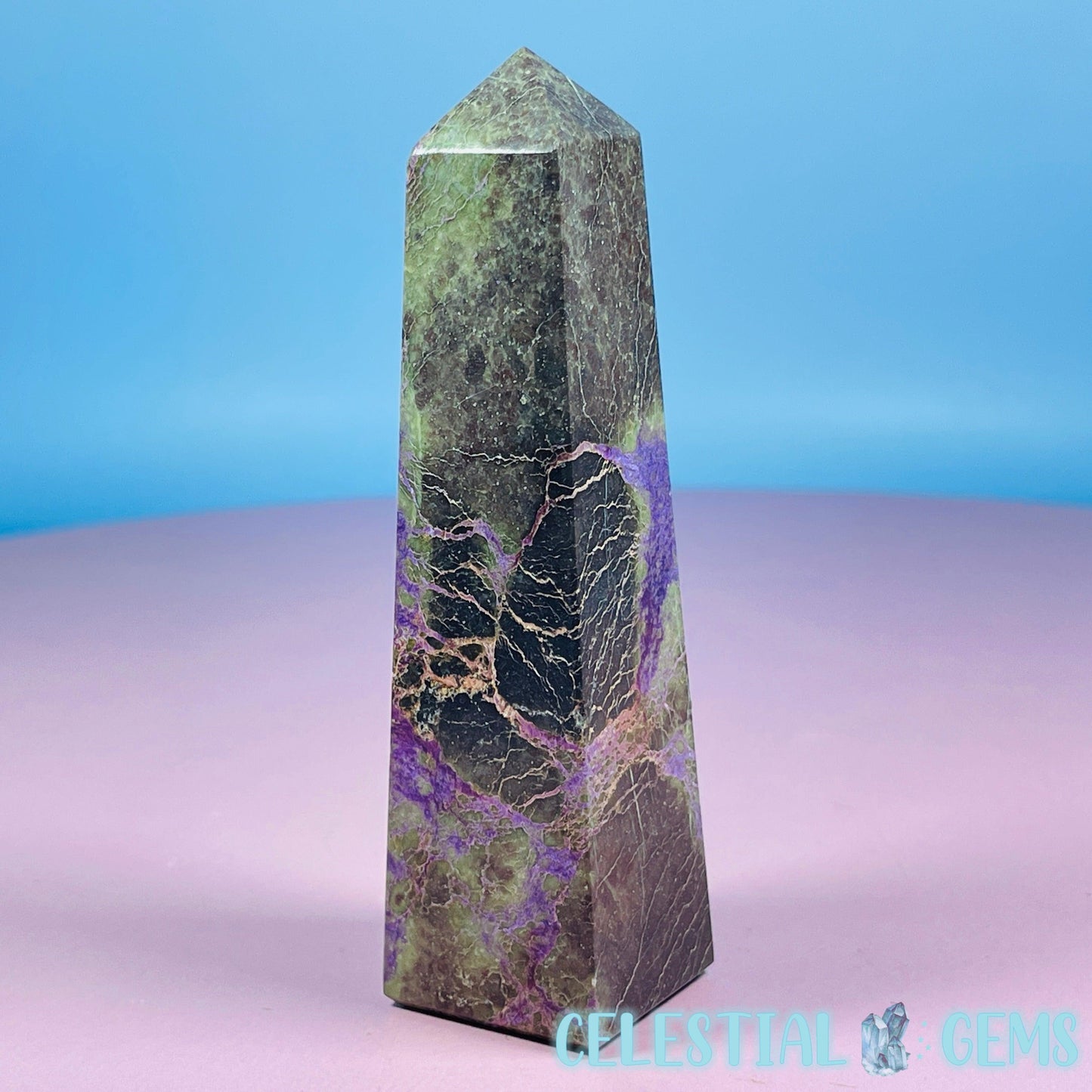 Atlantisite (Stichtite + Serpentine) Obelisk Small Tower