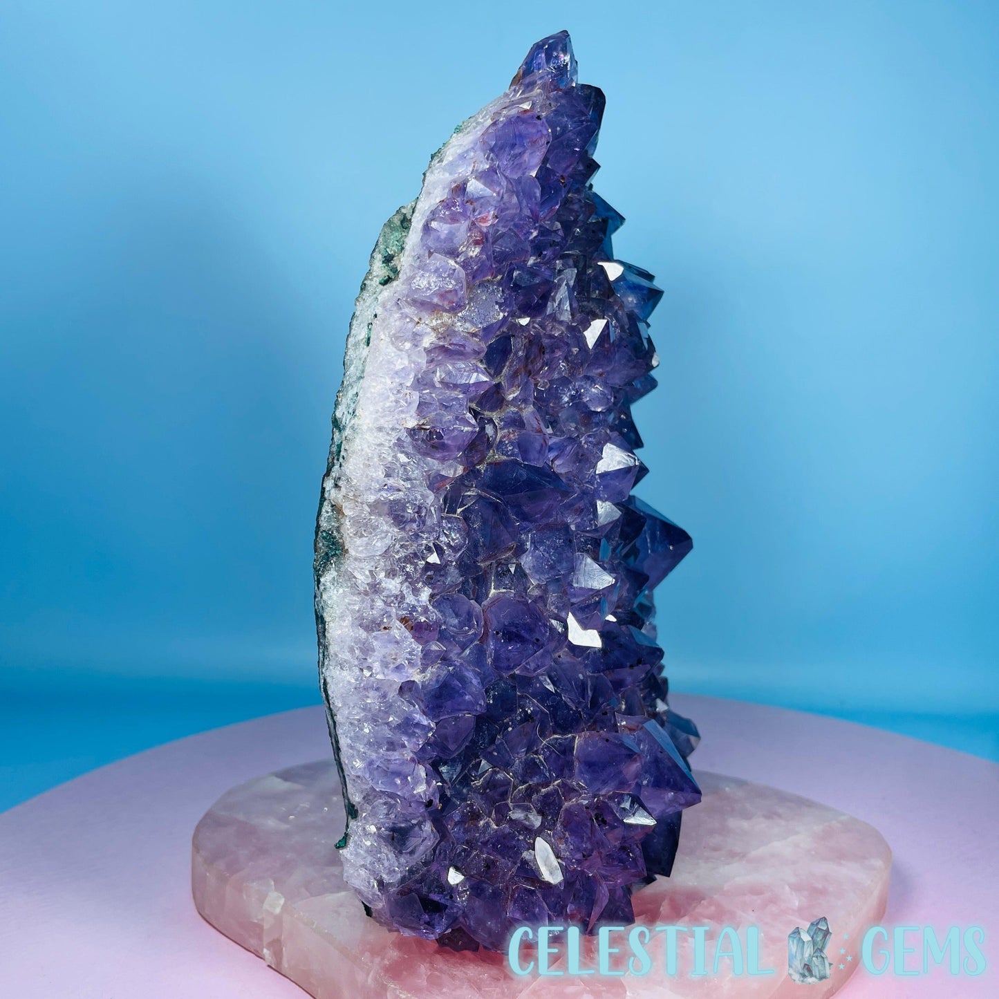 Dark Amethyst Large Cluster Freeform (with baby Quartz)