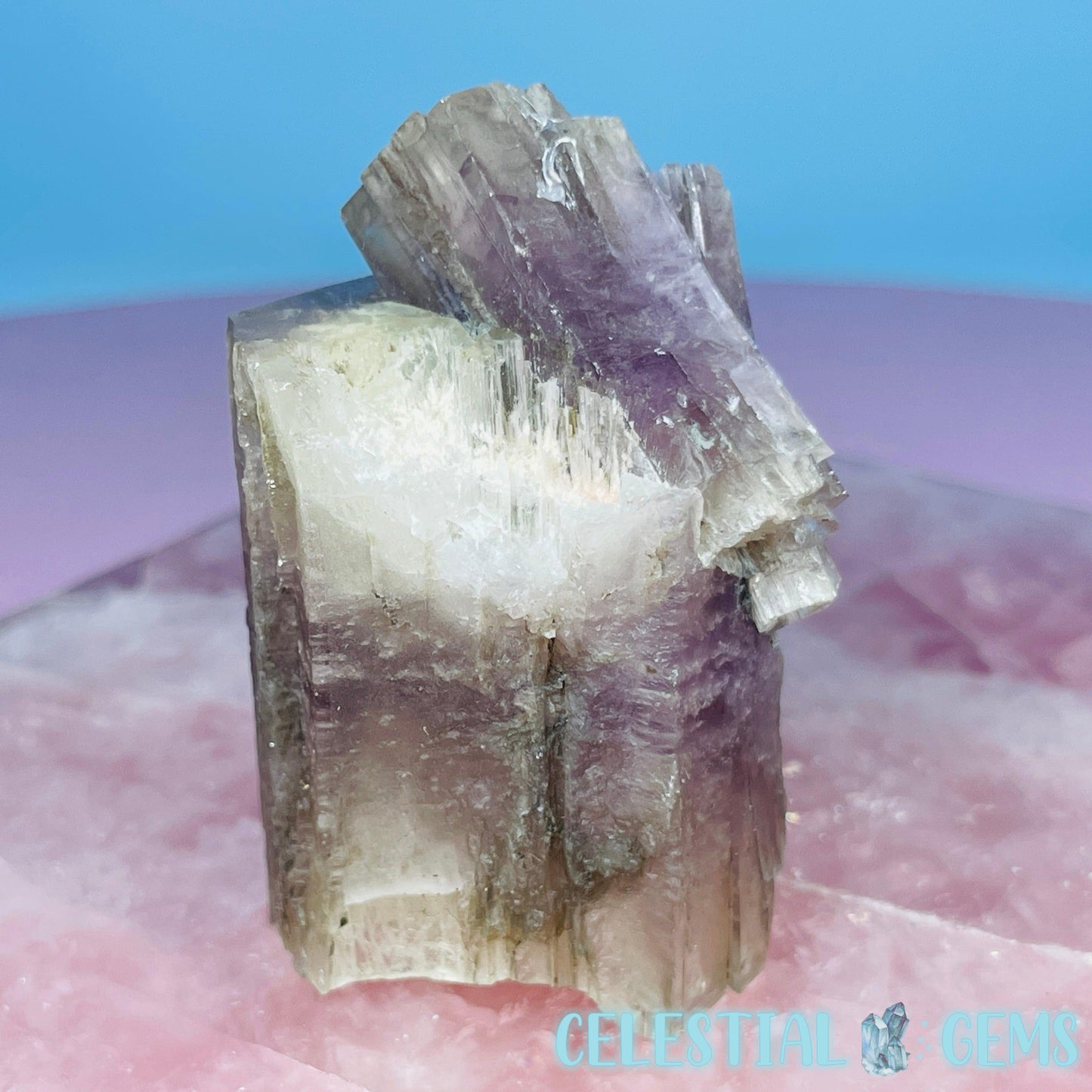 Purple Spanish Aragonite Twinned Crystal Specimen