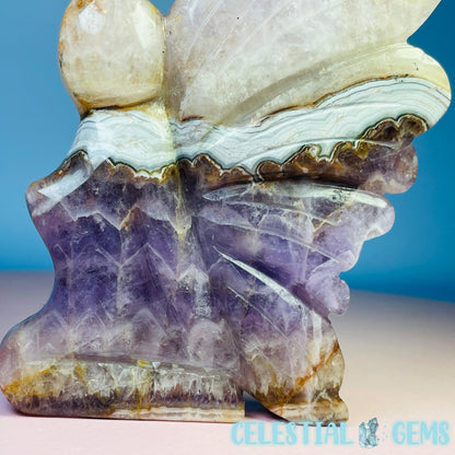 Amethyst + Mexican Crazy Lace Agate Fairy Chunky Medium Carving