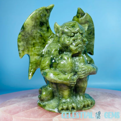 Green Jade Gargoyle Large Carving