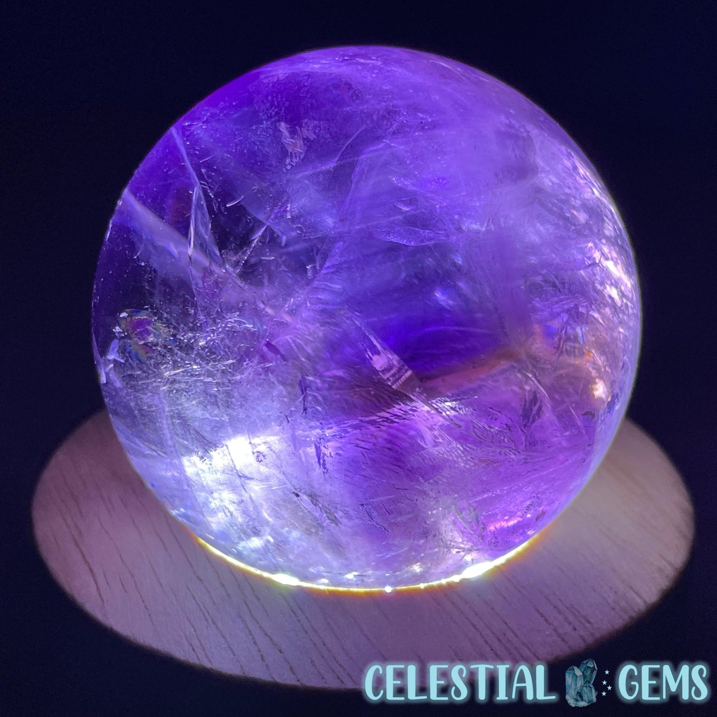 A Grade Bolivian Phantom Ametrine Medium Sphere (Video)