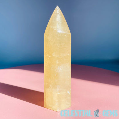 Optical Honey Calcite Medium Tower (Video)