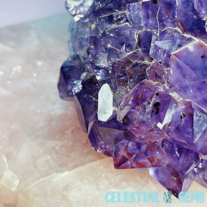 Dark Amethyst Large Cluster Freeform (with baby Quartz)