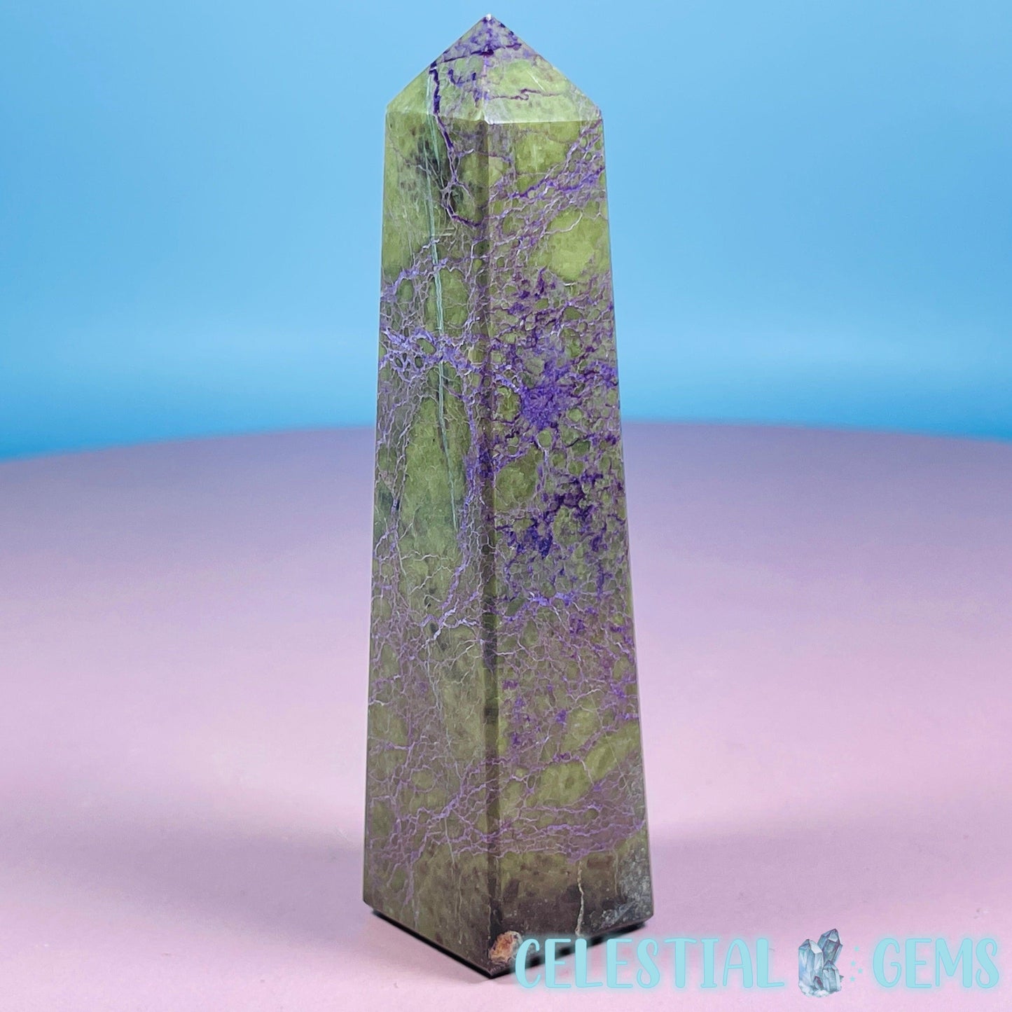 Atlantisite (Stichtite + Serpentine) Obelisk Small Tower