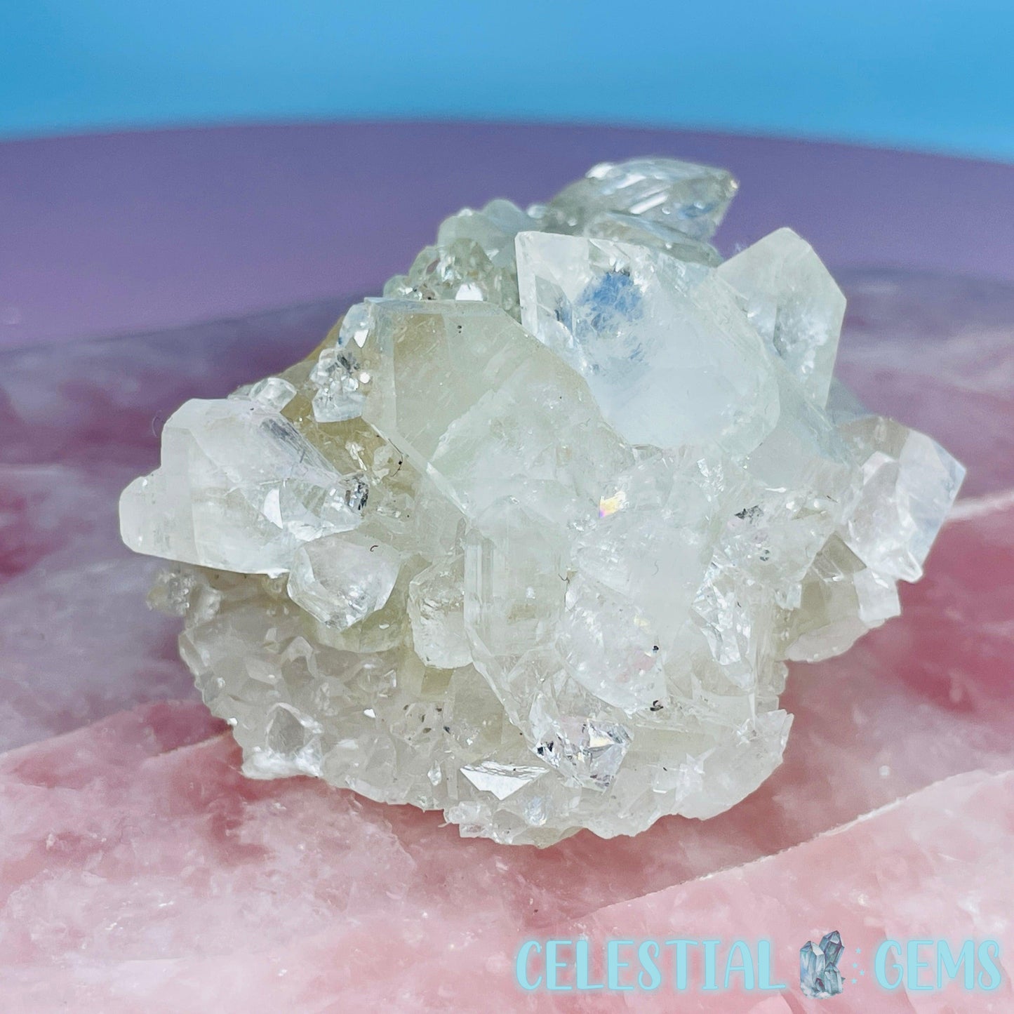 A Grade Diamond Apophyllite Small Cluster