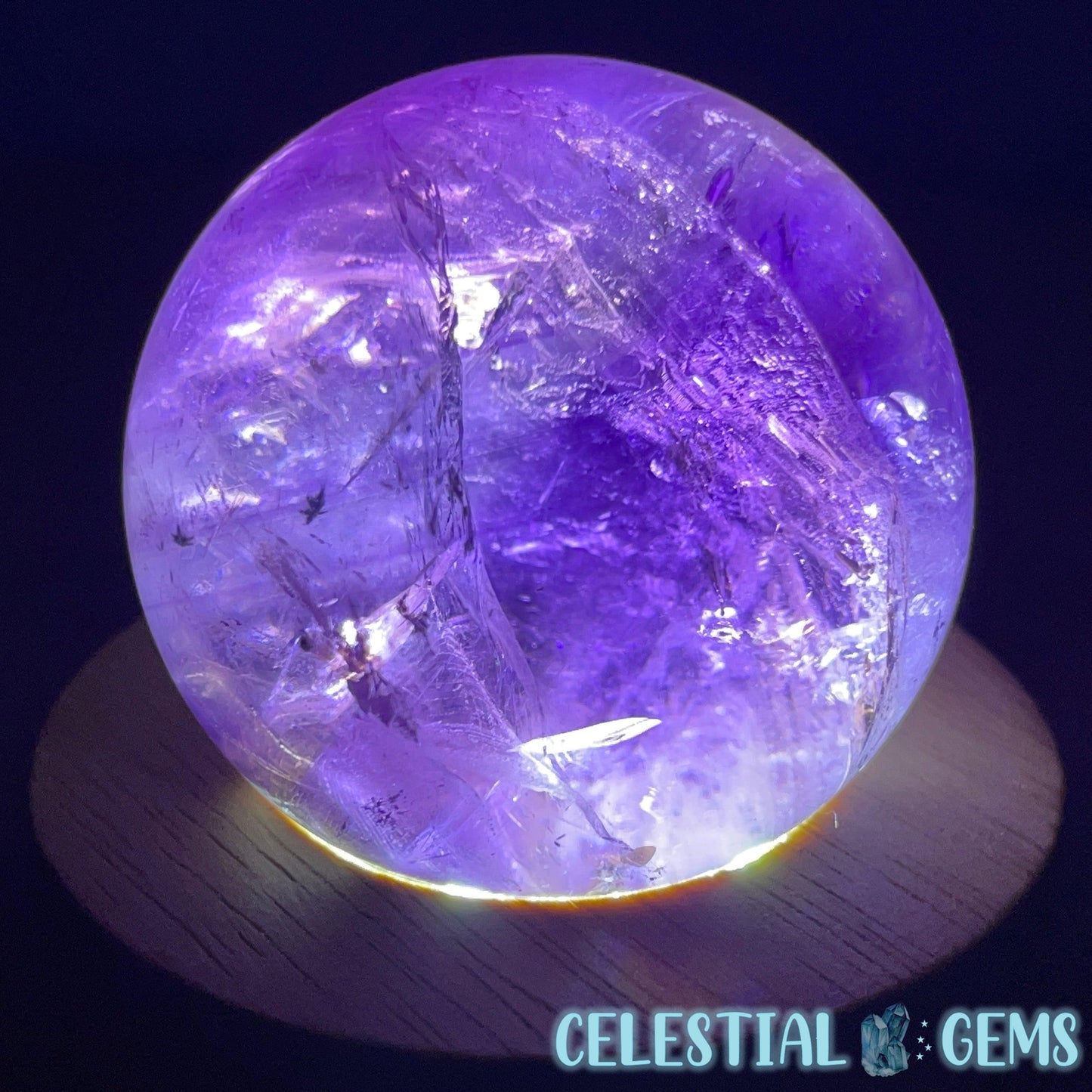 A Grade Bolivian Phantom Ametrine Medium Sphere (Video)