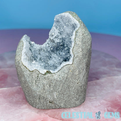 Mixed Zeolite Druzy Geode Small Standing Freeform