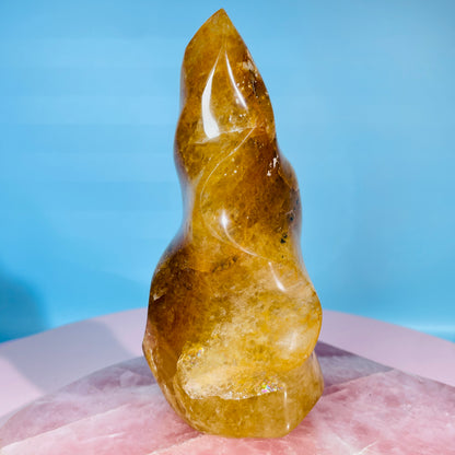 Golden Healer Quartz Medium Flame Freeform