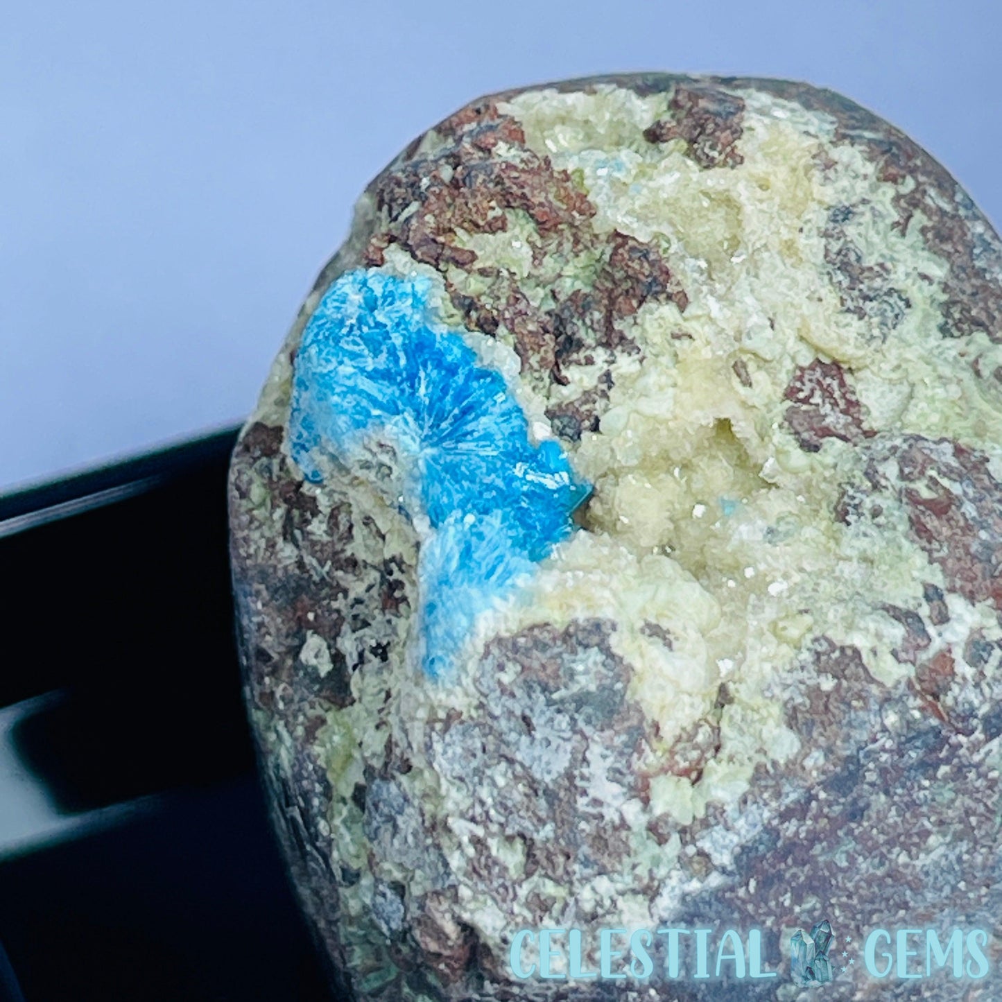 Rare Pentagonite on Stilbite Mini Specimen in Box