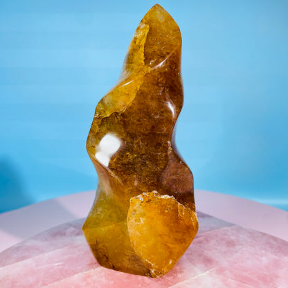 Golden Healer Quartz Medium Flame Freeform