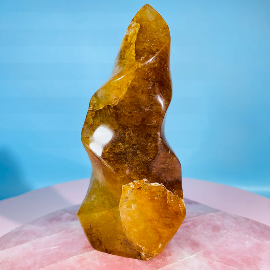 Golden Healer Quartz Medium Flame Freeform