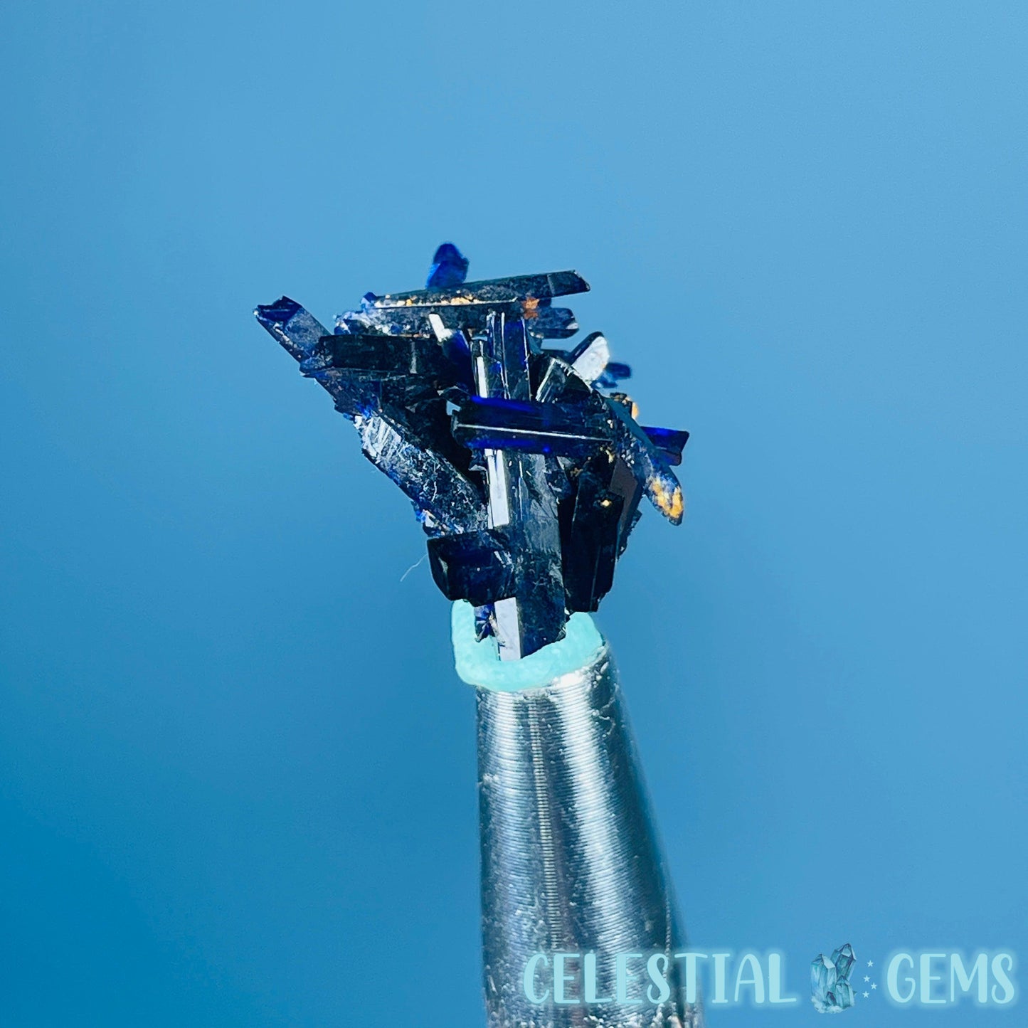 Grade A Gem Azurite Crystalline Cluster Mini Specimen (Video)