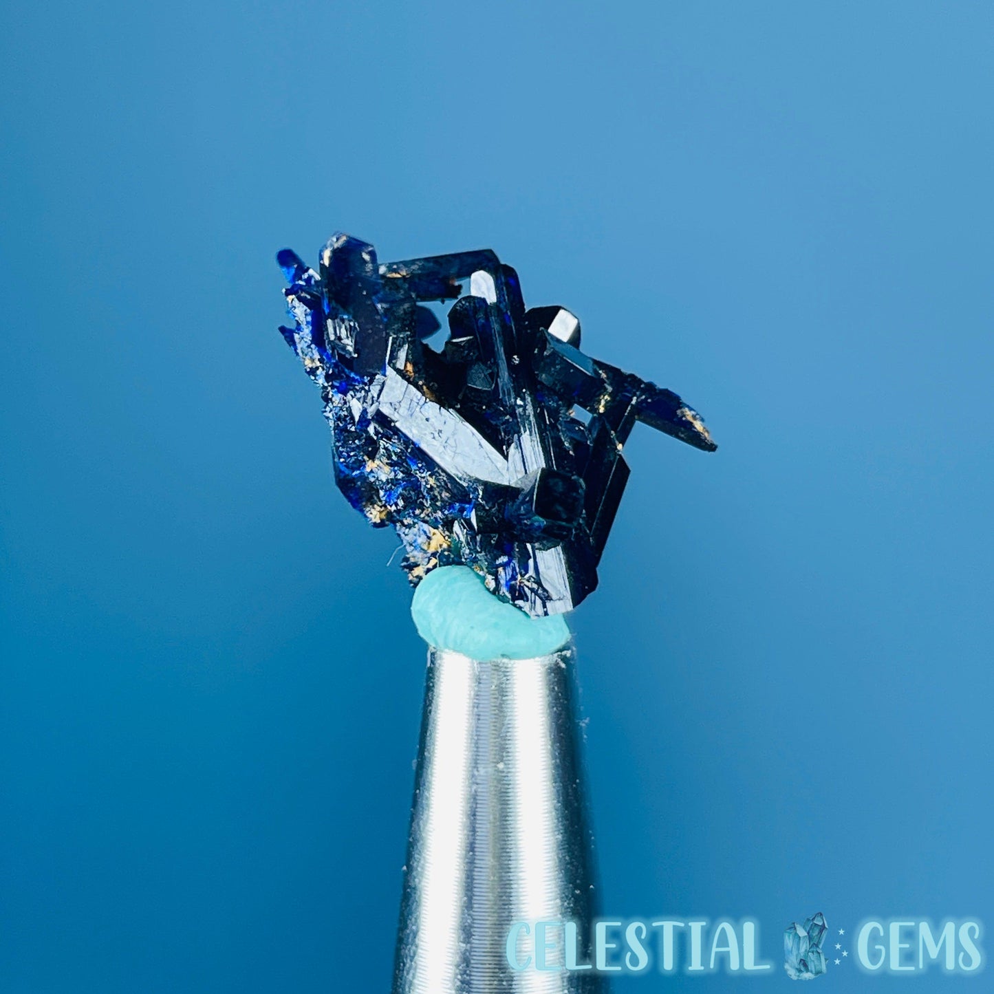 Grade A Gem Azurite Crystalline Cluster Mini Specimen (Video)