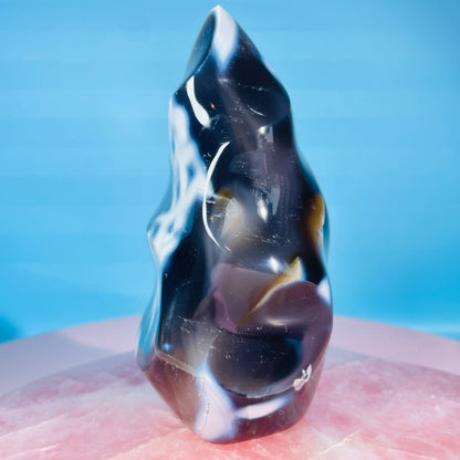 Orca Agate Large Flame Freeform