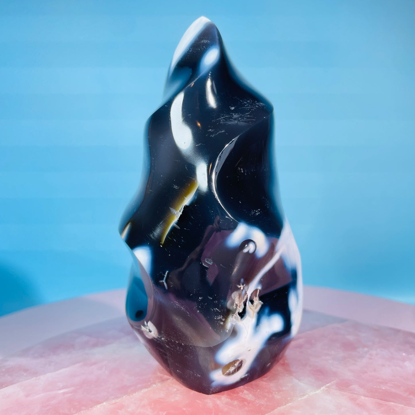 Orca Agate Large Flame Freeform