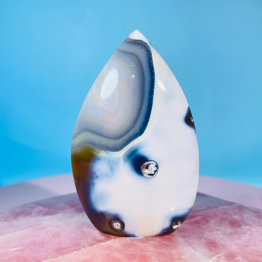 Orca Agate Small Flame Freeform