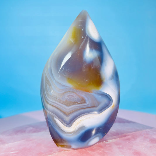 Orca Agate Small Flame Freeform (CHIPPED)
