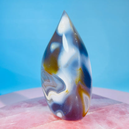 Orca Agate Small Flame Freeform (CHIPPED)