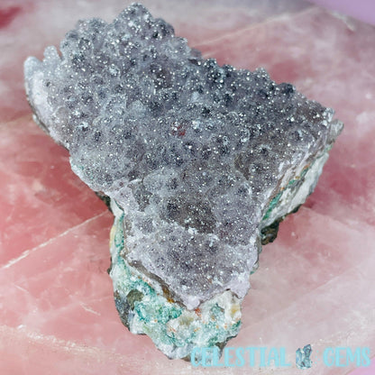 Sugar Amethyst with Chalcedony Small Cluster (Video)