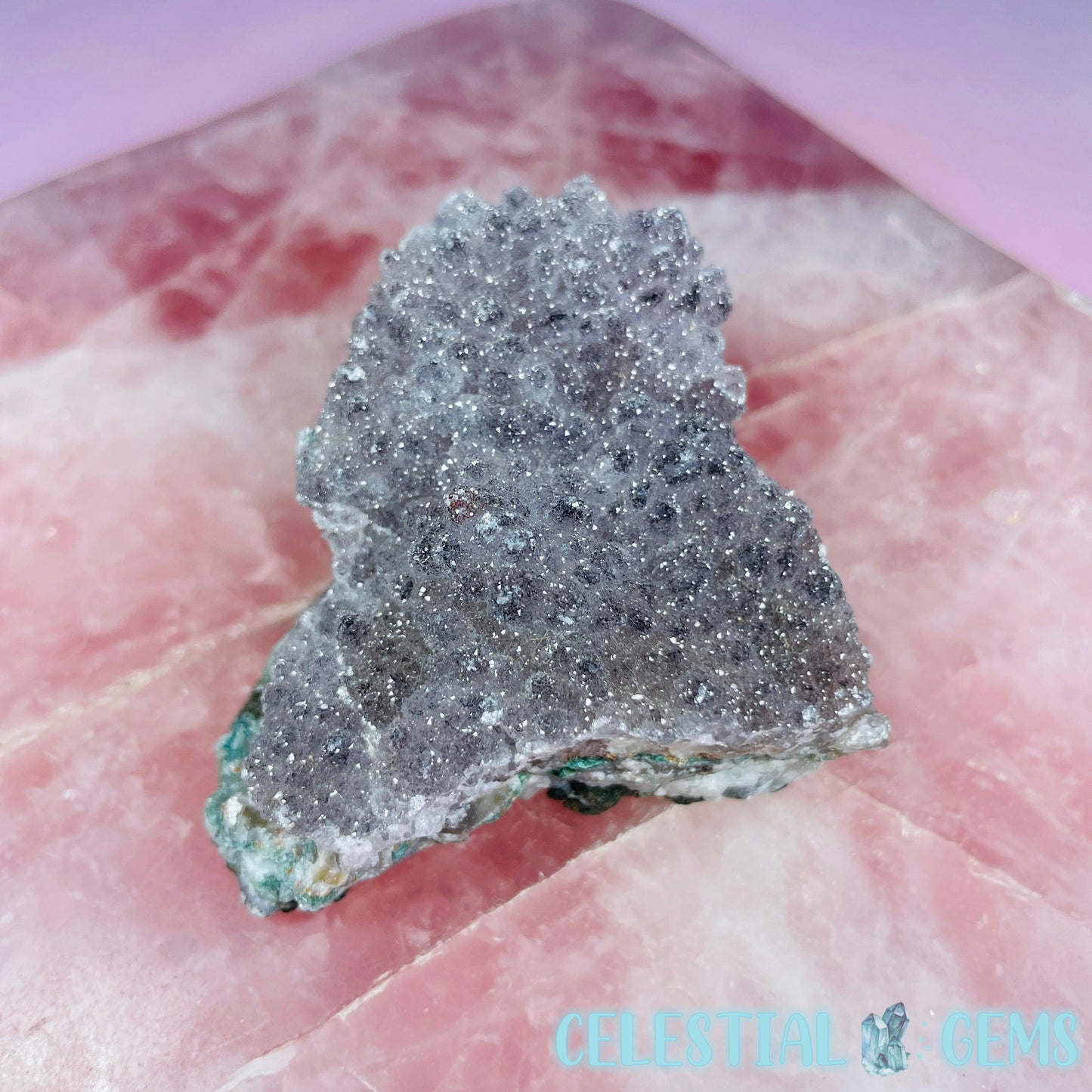 Sugar Amethyst with Chalcedony Small Cluster (Video)