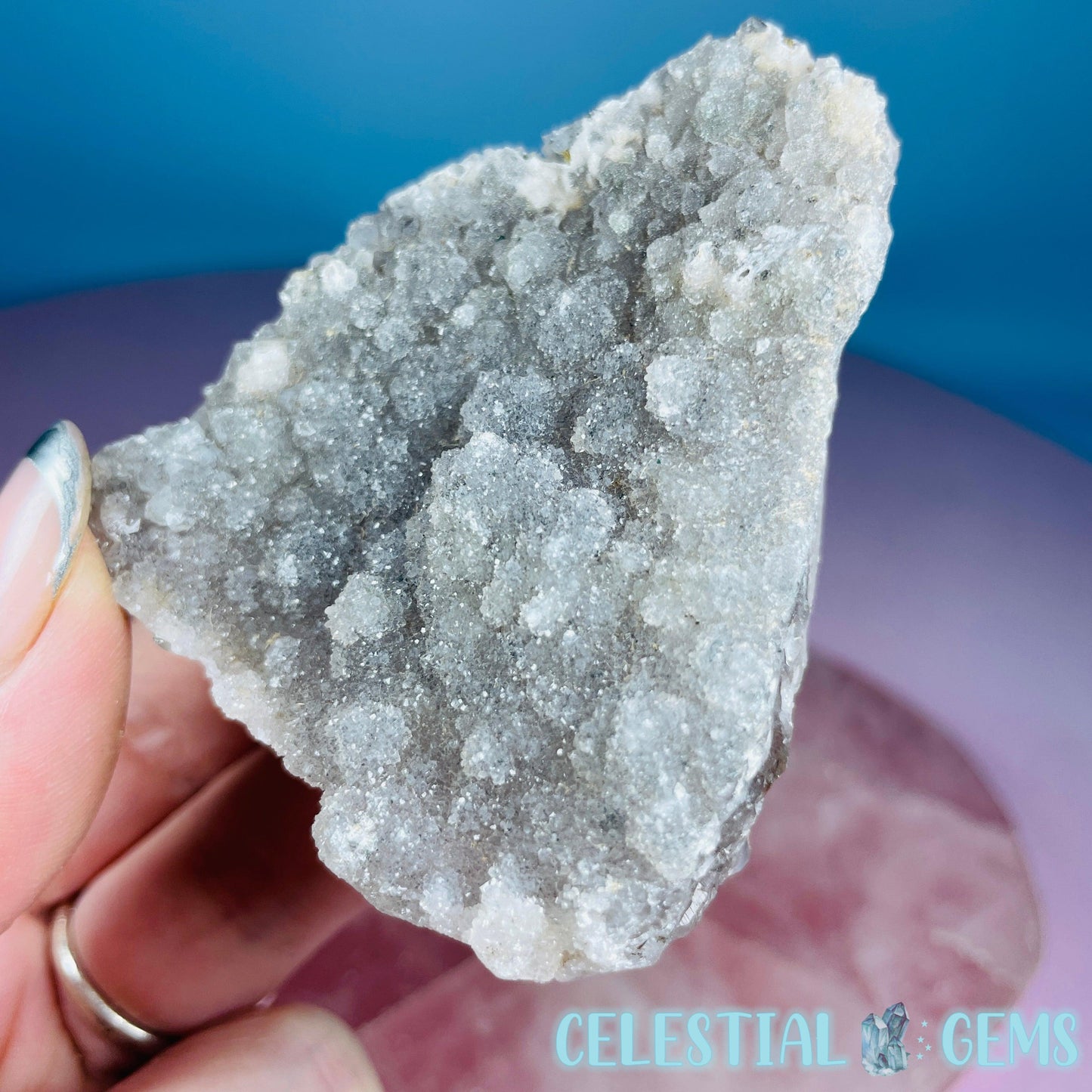 Sugar Quartz with Chalcedony Small Cluster (Video)