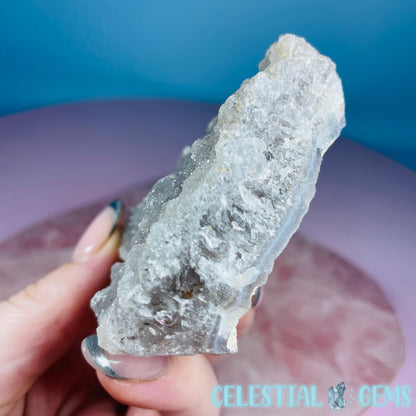 Sugar Quartz with Chalcedony Small Cluster (Video)