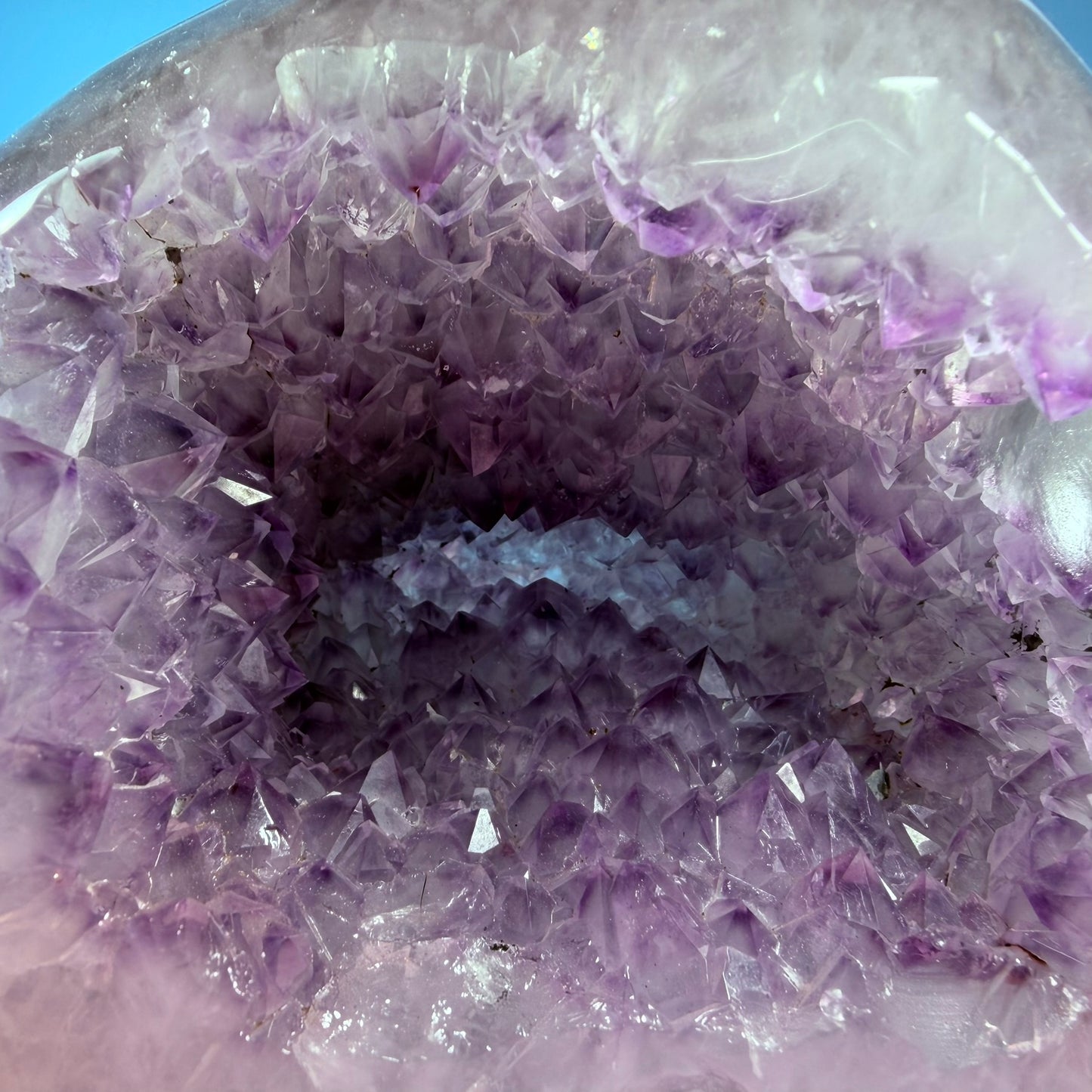High Grade Amethyst + Agate Geode Skull Extra Large Carving (Video)