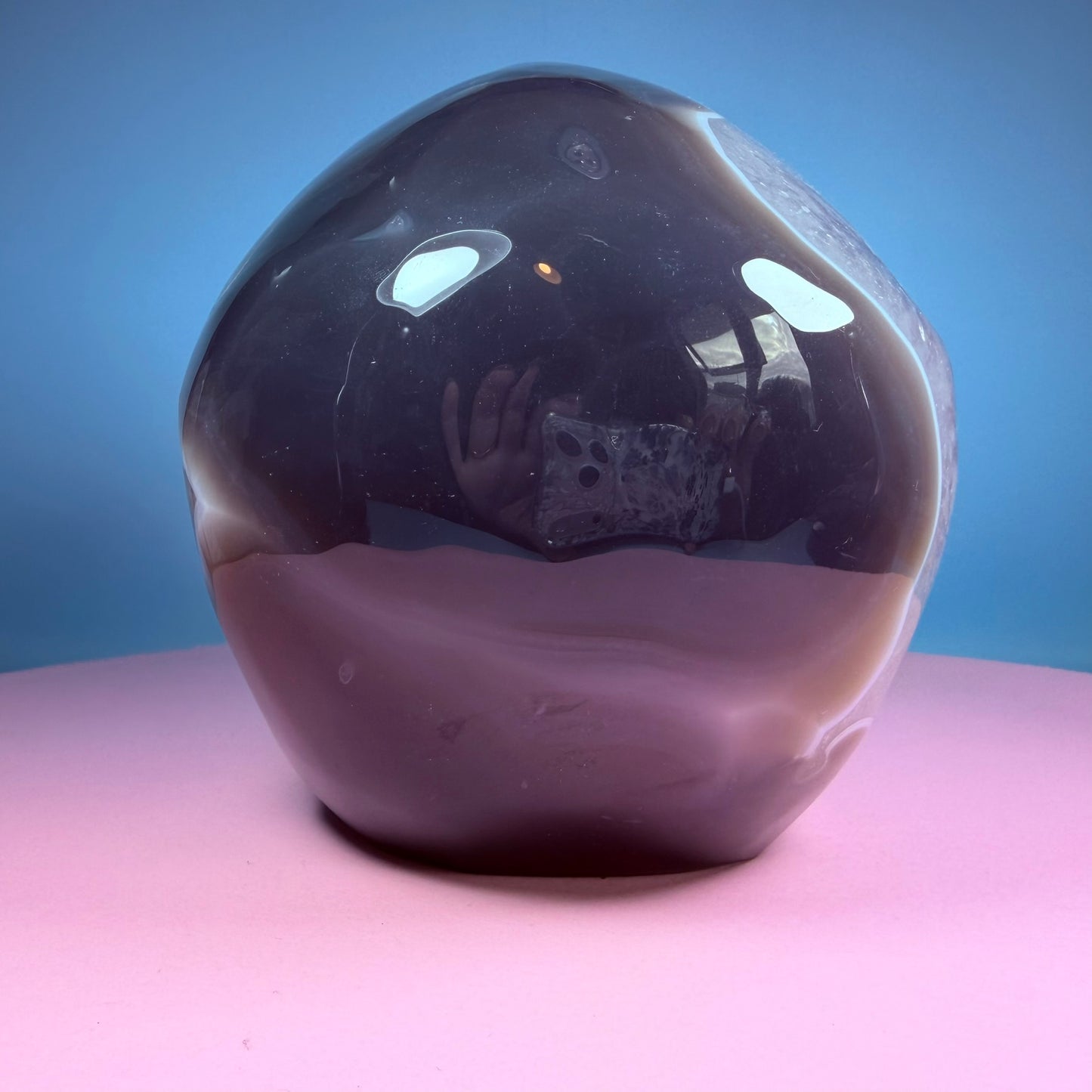 High Grade Amethyst + Agate Geode Skull Extra Large Carving (Video)