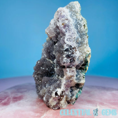 Sugar Amethyst with Chalcedony Small Cluster (Video)