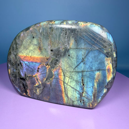 Rainbow Labradorite Large Freeform (Video)
