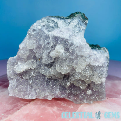 Sugar Amethyst with Chalcedony Small Cluster (Video)