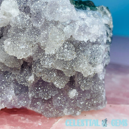 Sugar Amethyst with Chalcedony Small Cluster (Video)