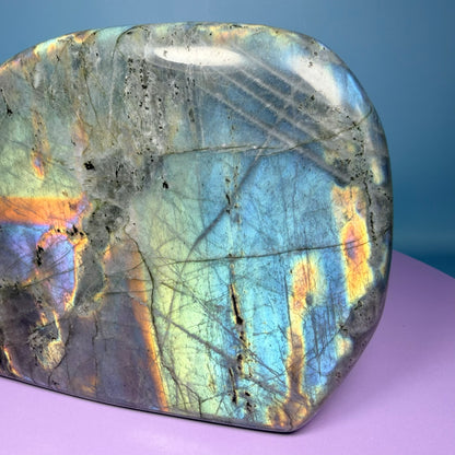 Rainbow Labradorite Large Freeform (Video)