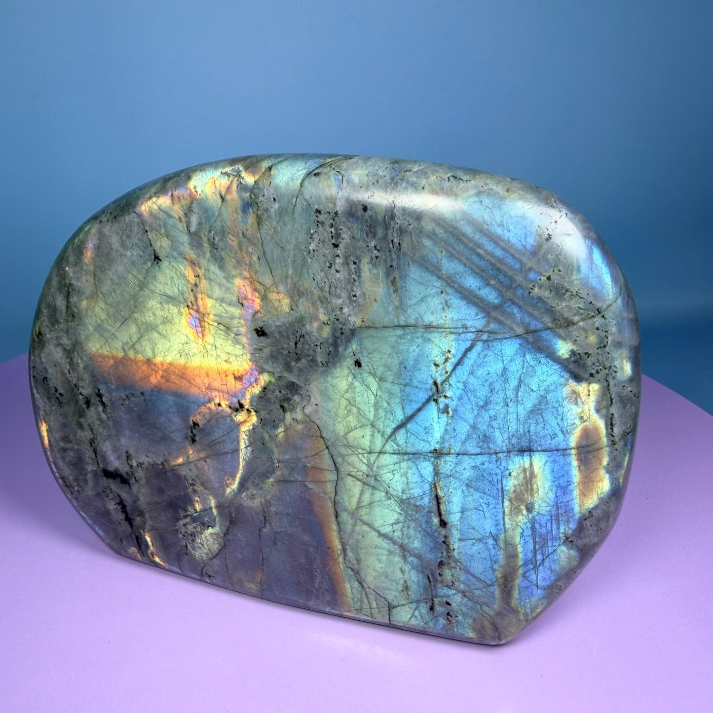 Rainbow Labradorite Large Freeform (Video)