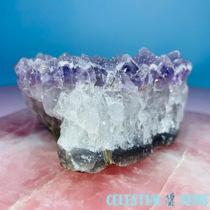 Sugar Amethyst with Chalcedony Small Cluster (Video)