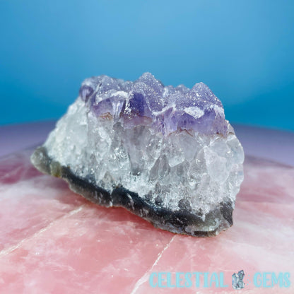 Sugar Amethyst with Chalcedony Small Cluster (Video)