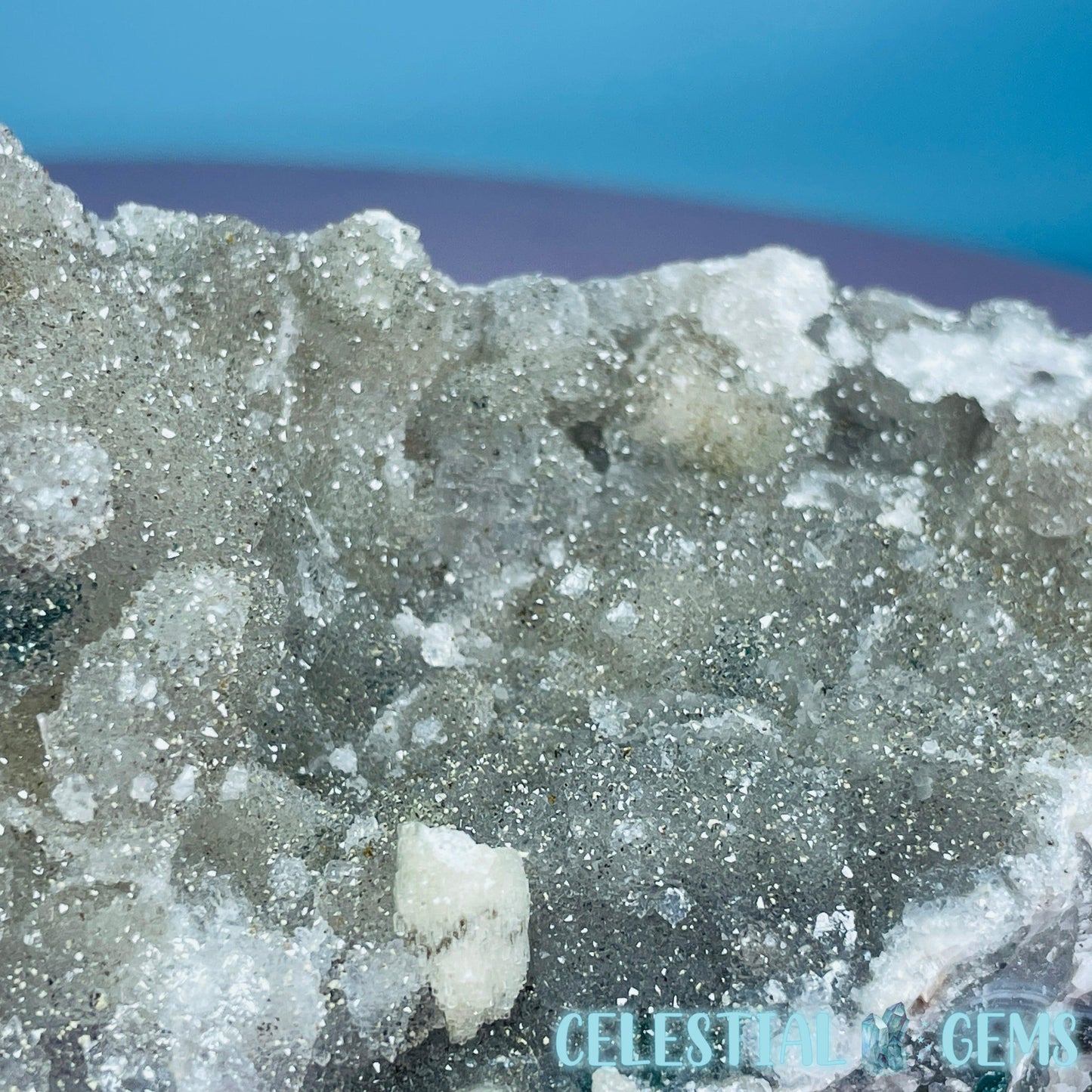 Sugar Amethyst with Chalcedony + Calcite Medium Cluster (Video)