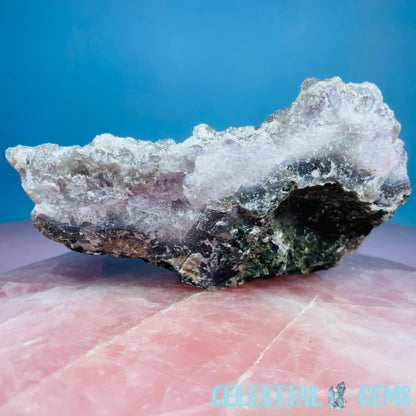 Sugar Amethyst with Chalcedony + Calcite Medium Cluster (Video)