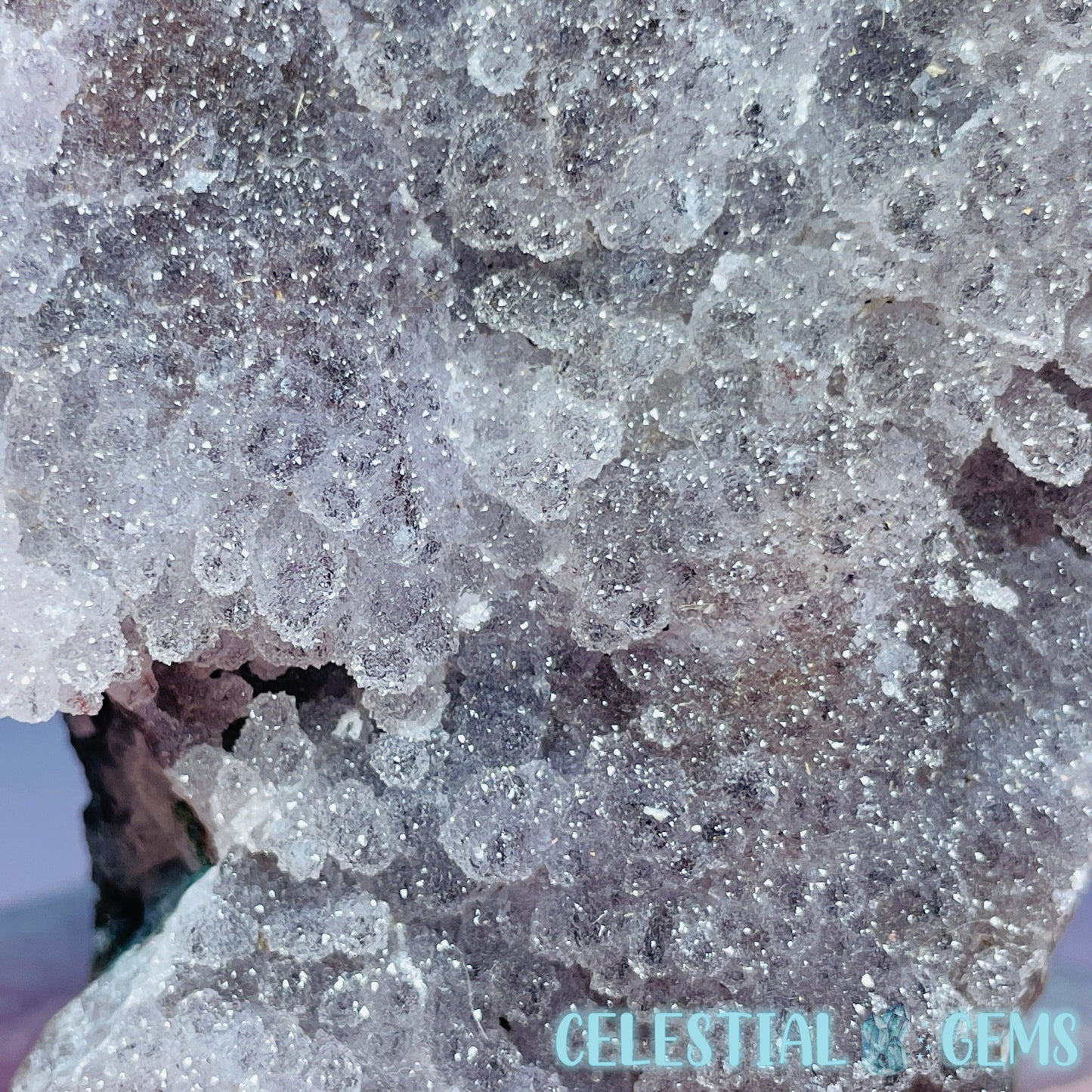 Sugar Amethyst with Chalcedony Medium Cluster (Video)