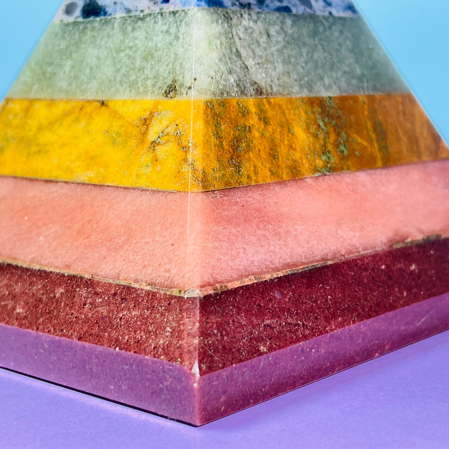 7 Chakra Crystal Medium Pyramid