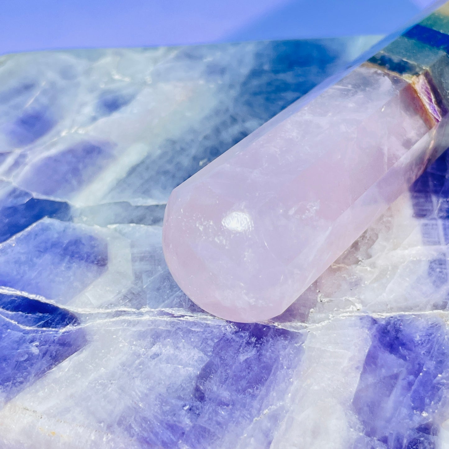 7 Chakra Crystal Wand - Rose Quartz