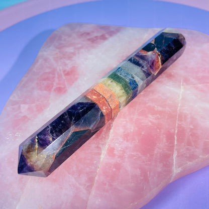 7 Chakra Crystal Wand - Amethyst