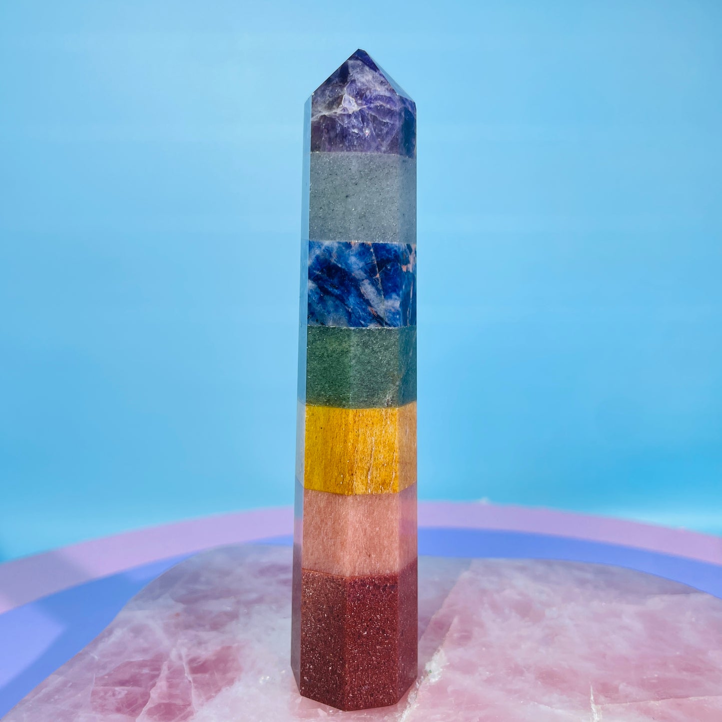 7 Chakra Crystal Tower (CHIPPED)