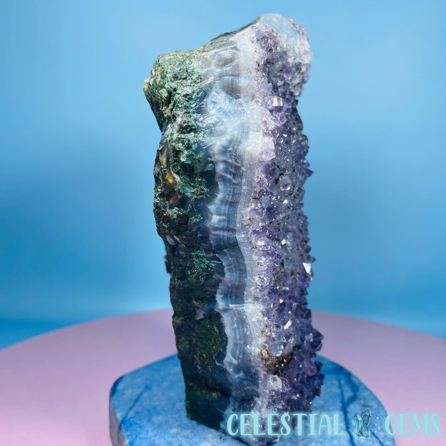 Amethyst + Agate Large Standing Cluster Freeform