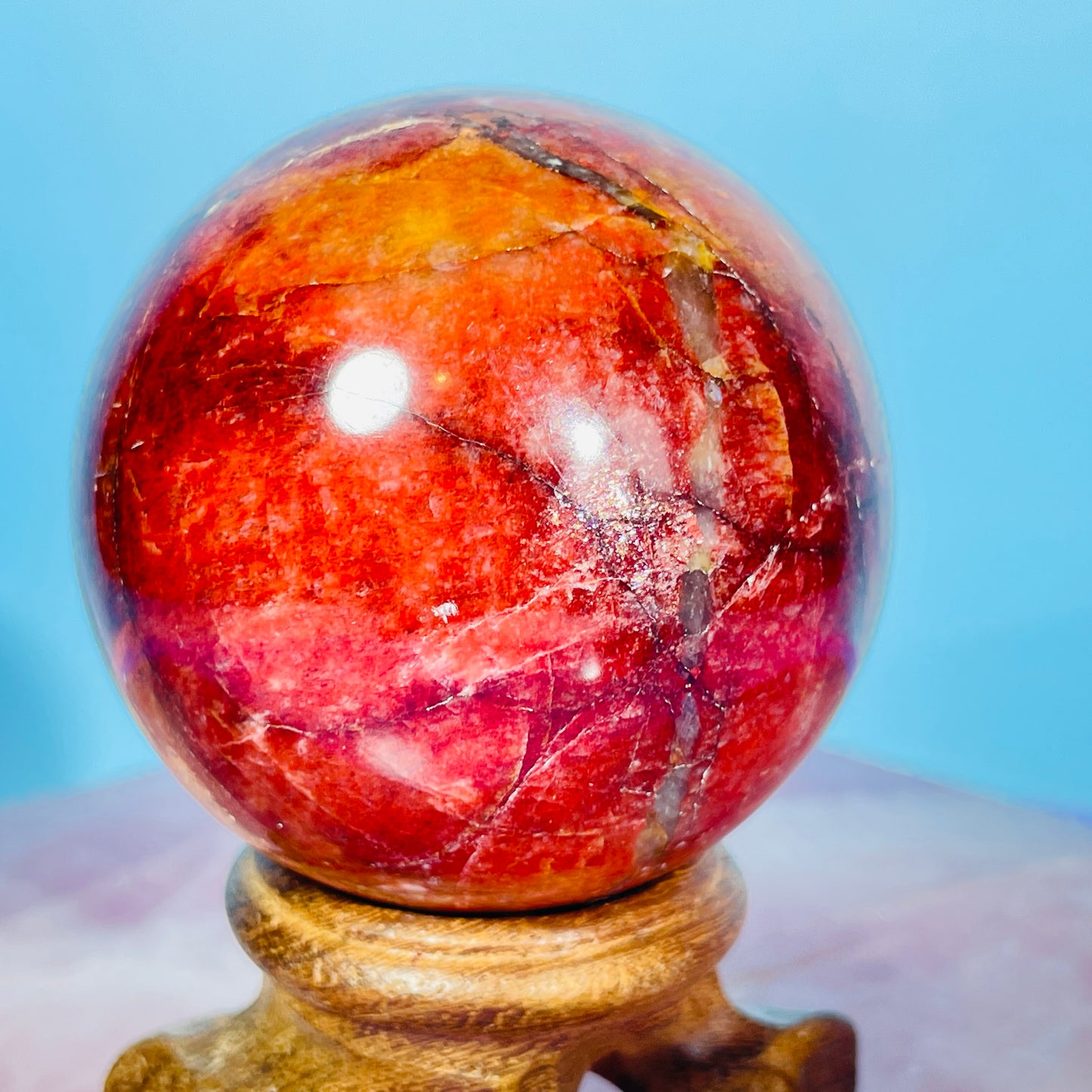 Red Amazonite (Syenite Feldspar) Medium Sphere