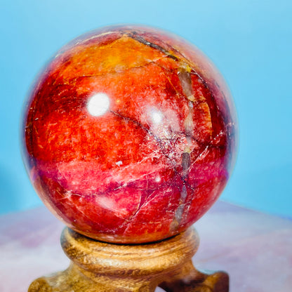 Red Amazonite (Syenite Feldspar) Medium Sphere